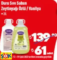 DURU SIVI SABUN ZEYTİNYAĞI ÖZLÜ / VANİLYA • 3 L DURU SIVI SABUN ZEYTİNYAĞI ÖZLÜ / VANİLYA • 3 L